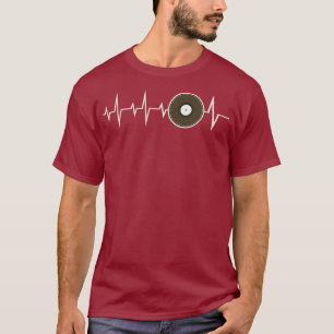 Vinyl Heartbeat - EKG Puls Line Vinyl Schallplatte T-Shirt