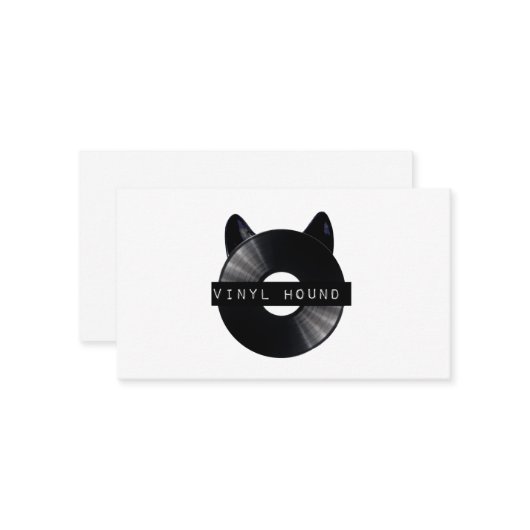 Vinyl Hound 3,5" x 2" flache Note Karte (Vorderseite/Rückseite Beispiel)