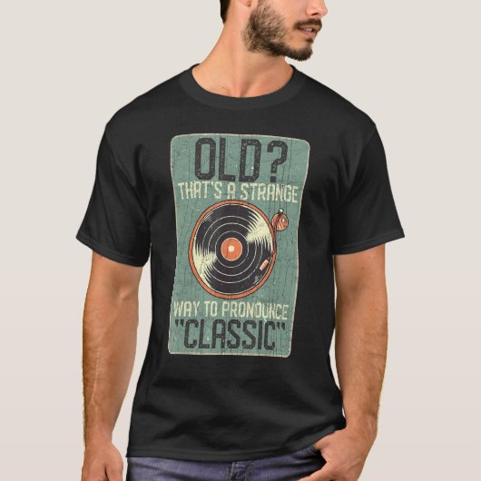 Vinyl Inspiriert Vinyl-Platten in Verbindung mit V T-Shirt (Vorderseite)