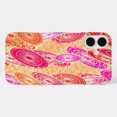 "Vinyl Jazz" abstrakt - orange, fuchsia, rosa Case-Mate iPhone Hülle (Rückseite (Horizontal))