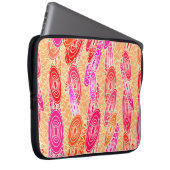 "Vinyl Jazz" abstrakt - orange, fuchsia, rosa Laptopschutzhülle (Vorne Rechts)