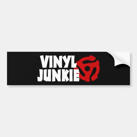 Vinyl Junkie Autoaufkleber (Vorne)