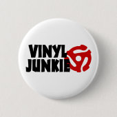 Vinyl Junkie Button (Vorderseite)