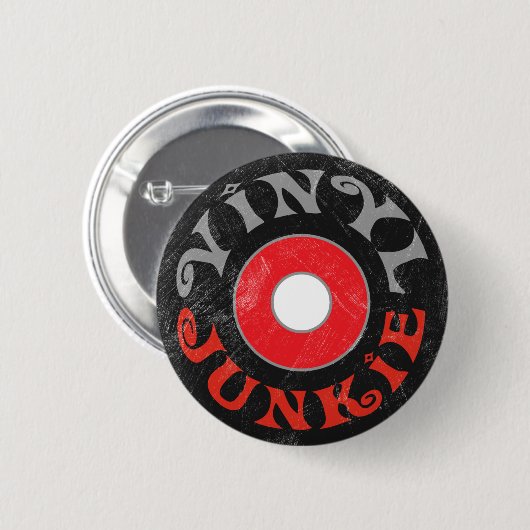 Vinyl Junkie Button (Vorne & Hinten)