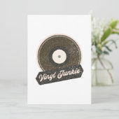 Vinyl Junkie Dankeskarte (Stehend Vorderseite)