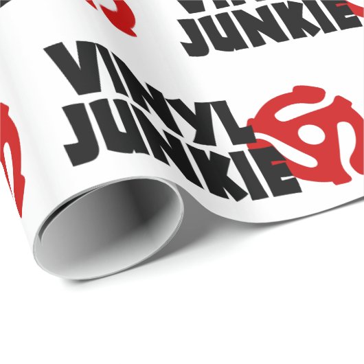 Vinyl Junkie Geschenkpapier (Rolleneckpunkt)