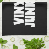 Vinyl Junkie Geschirrtuch (Gefaltet)