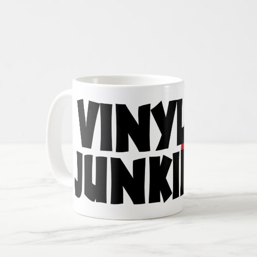 Vinyl Junkie Kaffeetasse (Vorderseite Links)