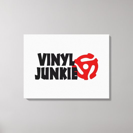 Vinyl Junkie Leinwanddruck (Vorderseite)