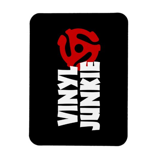Vinyl Junkie Magnet (Vertikal)