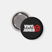 Vinyl Junkie Magnet (Vorderseite/Rückseite)