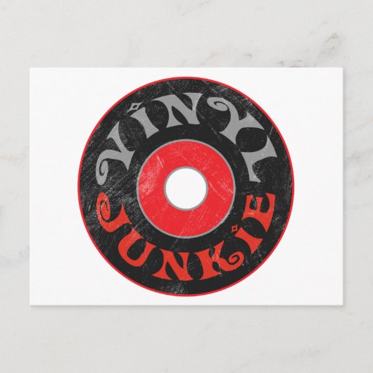 Vinyl Junkie Postkarte (Vorderseite)