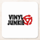 Vinyl Junkie Rechteckiger Pappuntersetzer (Vorderseite)