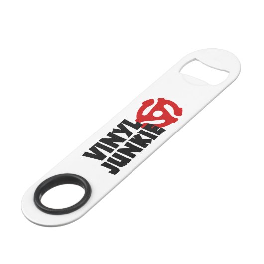 Vinyl Junkie Speed Flaschenöffner (Vorderseite Schrägansicht)
