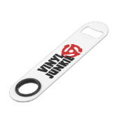 Vinyl Junkie Speed Flaschenöffner (Rückseite Schrägansicht)