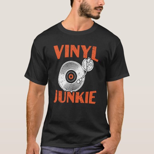 Vinyl Junkie Vinyl Record Player Music  1 T-Shirt (Vorderseite)