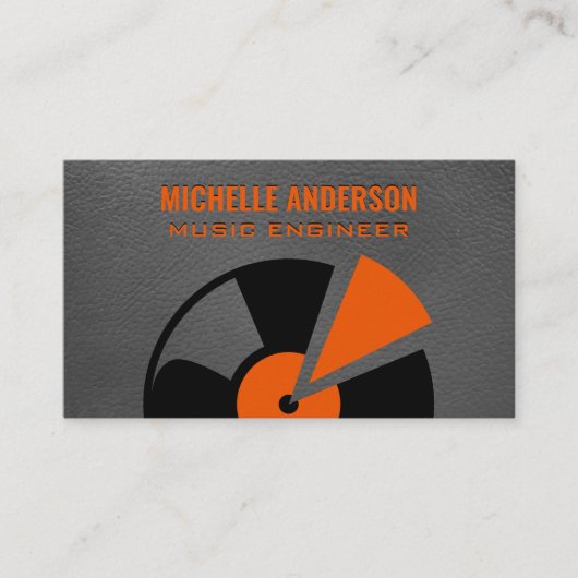 Vinyl | Leather Background Business Card Visitenkarte (Vorderseite)