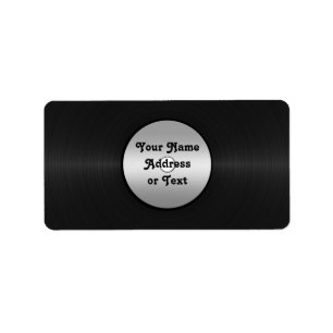 Vinyl-Look LP-Aufzeichnung Adressaufkleber