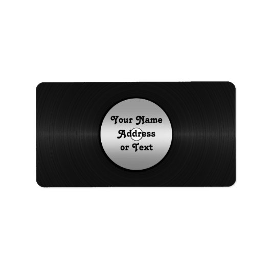 Vinyl-Look LP Record Adressaufkleber (Vorne)
