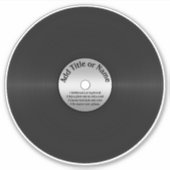 Vinyl-Look LP Record Aufkleber (Vorderseite)