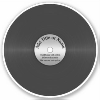 Vinyl-Look LP Record Aufkleber