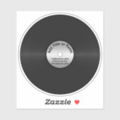 Vinyl-Look LP Record Aufkleber (Blatt)