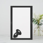 Vinyl-Look LP Record Briefpapier (Stehend Vorderseite)