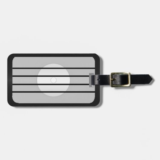 Vinyl-Look LP Record Gepäckanhänger (Vorderseite horizontal)