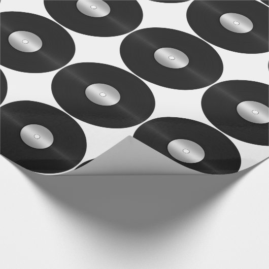 Vinyl-Look LP Record Geschenkpapier (Ecke)