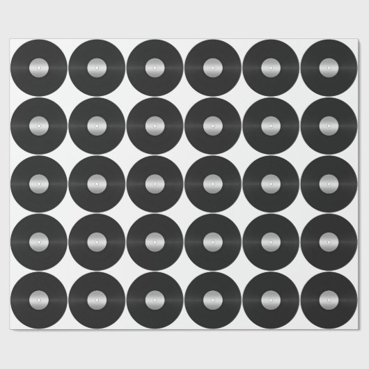 Vinyl-Look LP Record Geschenkpapier (Flach)