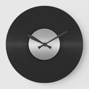 Vinyl-Look LP Record Große Wanduhr