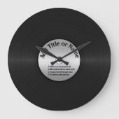 Vinyl-Look LP Record Große Wanduhr (Vorderseite)