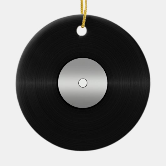 Vinyl-Look LP Record Keramikornament (Vorne)