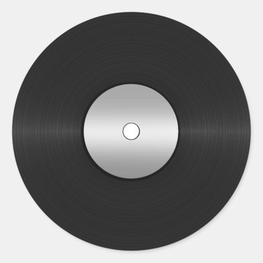 Vinyl-Look LP Record Runder Aufkleber (Vorderseite)