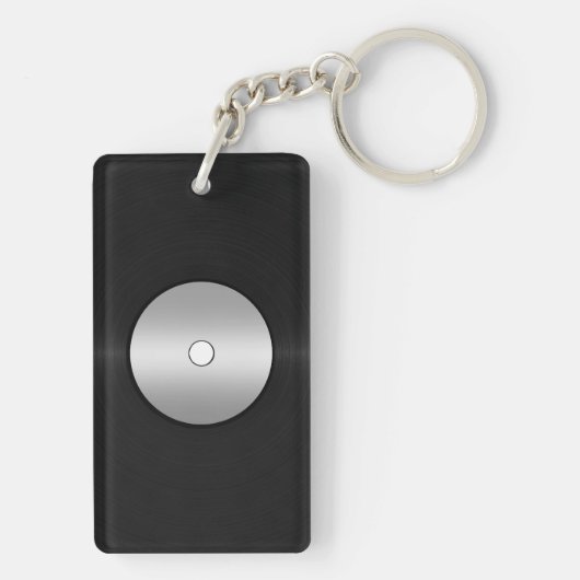 Vinyl-Look LP Record Schlüsselanhänger (Rückseite)
