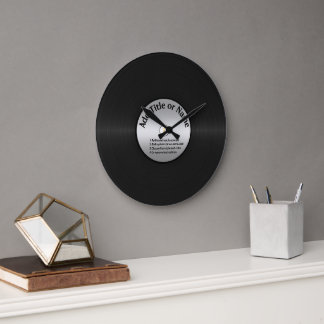 Vinyl-Look LP-Schallplatte Große Wanduhr