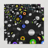 Vinyl-Look Platten - LP und 45 Einladung (Vorne/Hinten)