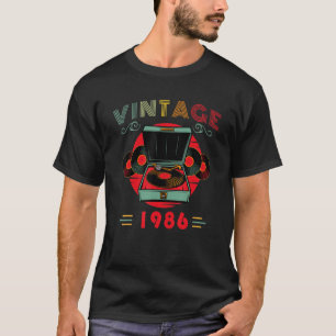 Vinyl Lover Geburtstag für Music Lover und DJ 1986 T-Shirt