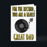 Vinyl Lovers Record Funny Birthday Vatertag Karte<br><div class="desc">Suchen Sie eine lustige Vatertagskarte? Schauen Sie sich unsere Vinyl Lovers Record Funny Geburtstag Vatertag Card! Ideal für alle,  die Spaß und Lieben Vinyl-Platten Lieben. Funny Card zum Vater!</div>