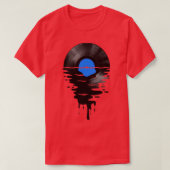 Vinyl LP Music Record Sunset Blue T-Shirt (Design vorne)