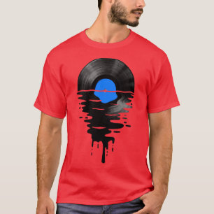Vinyl LP Music Record Sunset Blue T-Shirt
