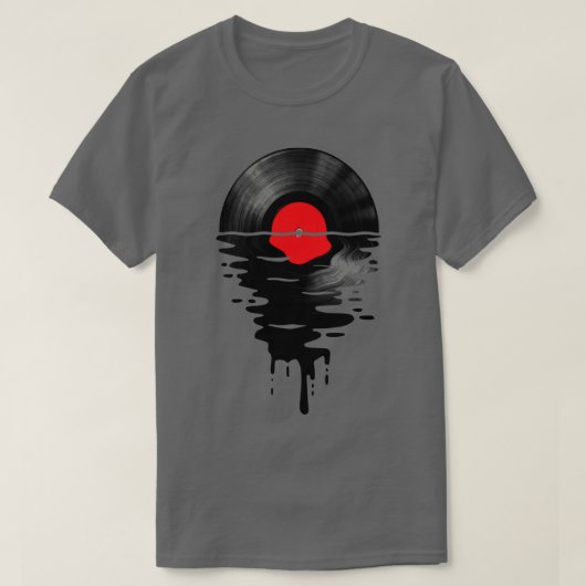 Vinyl LP Music Record Sunset Red T-Shirt (Design vorne)