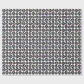 Vinyl LP Platten Retro Illustration Geschenkpapier (Flach)