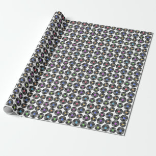Vinyl LP Platten Retro Illustration Geschenkpapier
