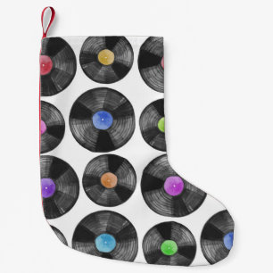 Vinyl LP Platten Retro Illustration Kleiner Weihnachtsstrumpf