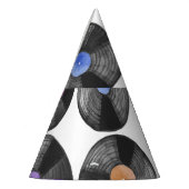 Vinyl LP Platten Retro Illustration Partyhütchen (Links)