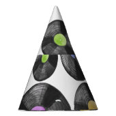 Vinyl LP Platten Retro Illustration Partyhütchen (Rechts)