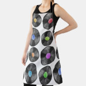 Vinyl LP Platten Retro Illustration Schürze (InSitu)
