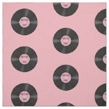 Vinyl LP Record auf rosa Muster