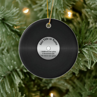 Vinyl LP Record Background Keramik Ornament